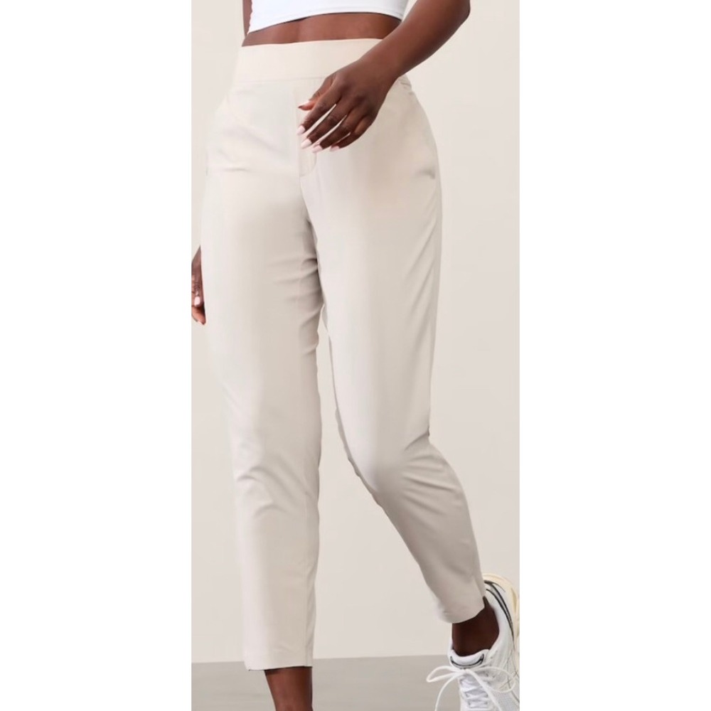 Athleta Ankle Pant Womens 2 Beige Brooklyn Ankle Pant Lightweight Travel Work